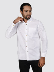 White Shirt / Black Shirt + Beige Trouser