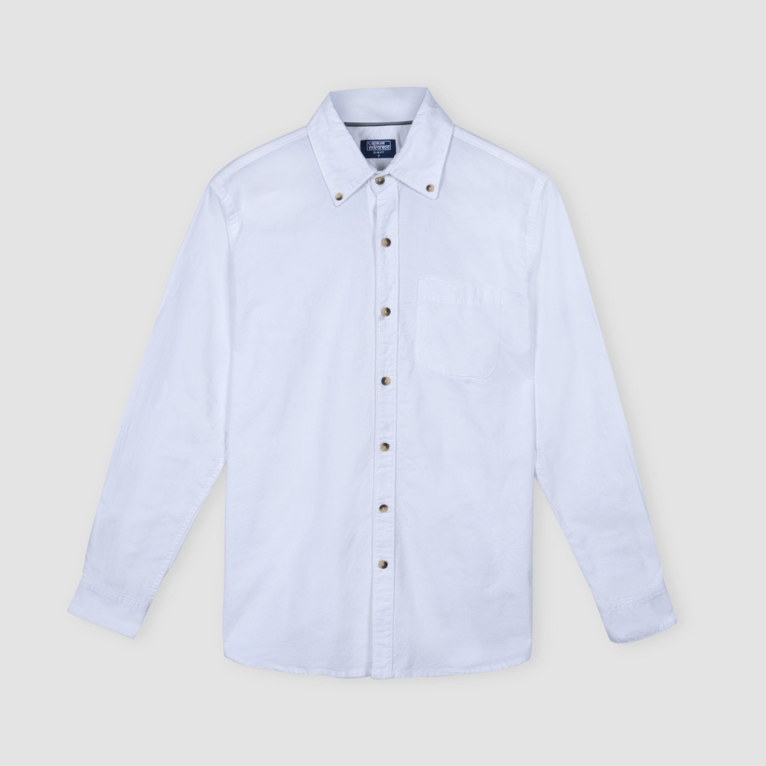 Classic White Slim Fit Cotton Shirt