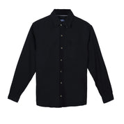 Jet Black Slim Fit Cotton Shirt